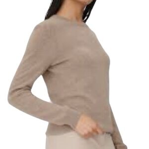 L.L. Bean Cashmere Sweater Size M Camel Heather Crew